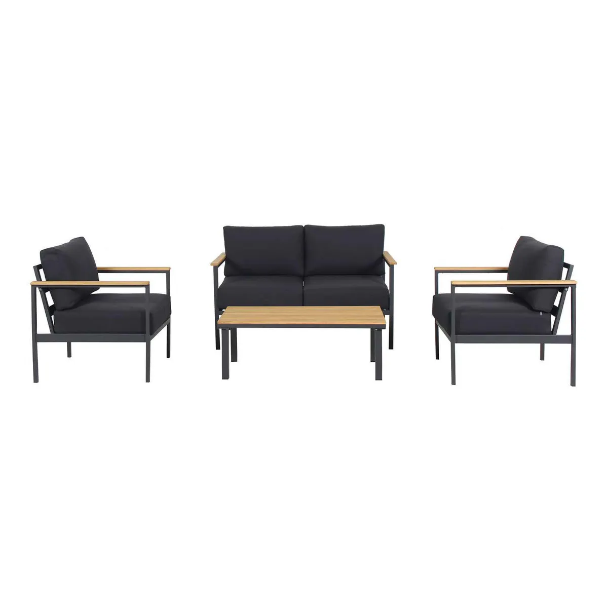 JUST HOME COLLECTION - Juego de Living de Terraza 4 Personas Madera Toscana