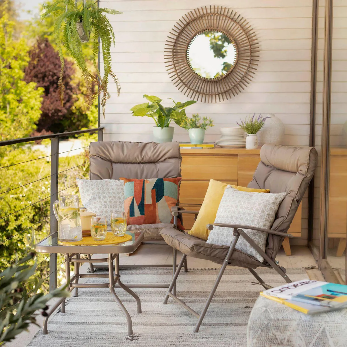 JUST HOME COLLECTION - Juego de Balcón 2 Personas Sao Paulo