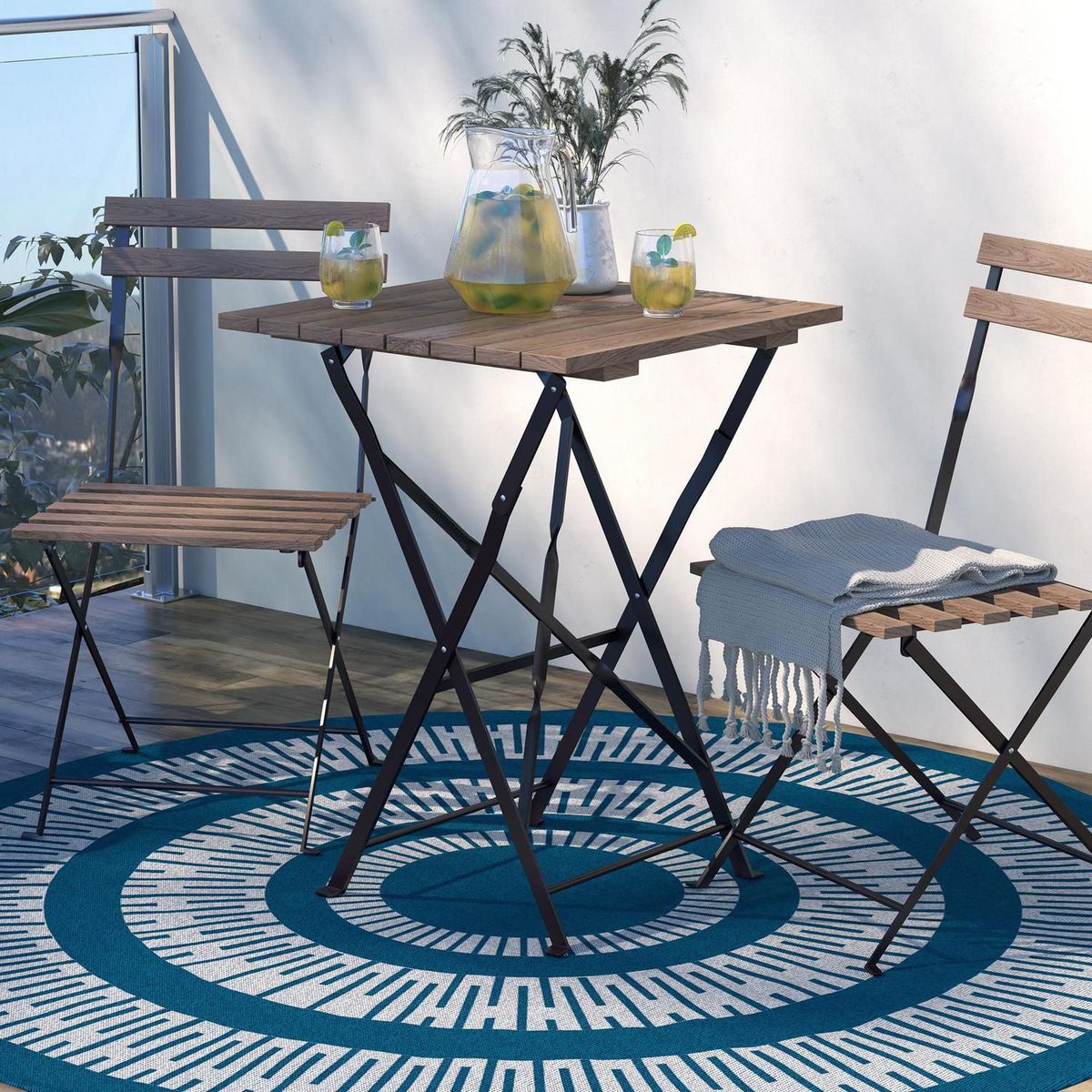 JUST HOME COLLECTION - Juego Balcón Arezzo 2 Personas Café