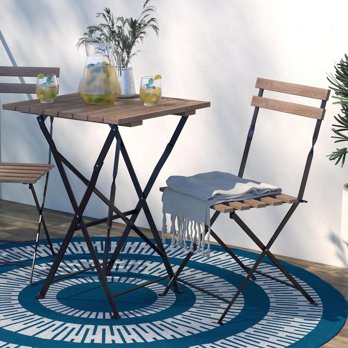 JUST HOME COLLECTION - Juego Balcón Arezzo 2 Personas Café