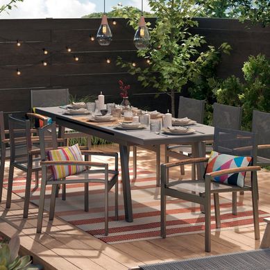 Juego de Comedor Creta 9 Piezas - Madera teca