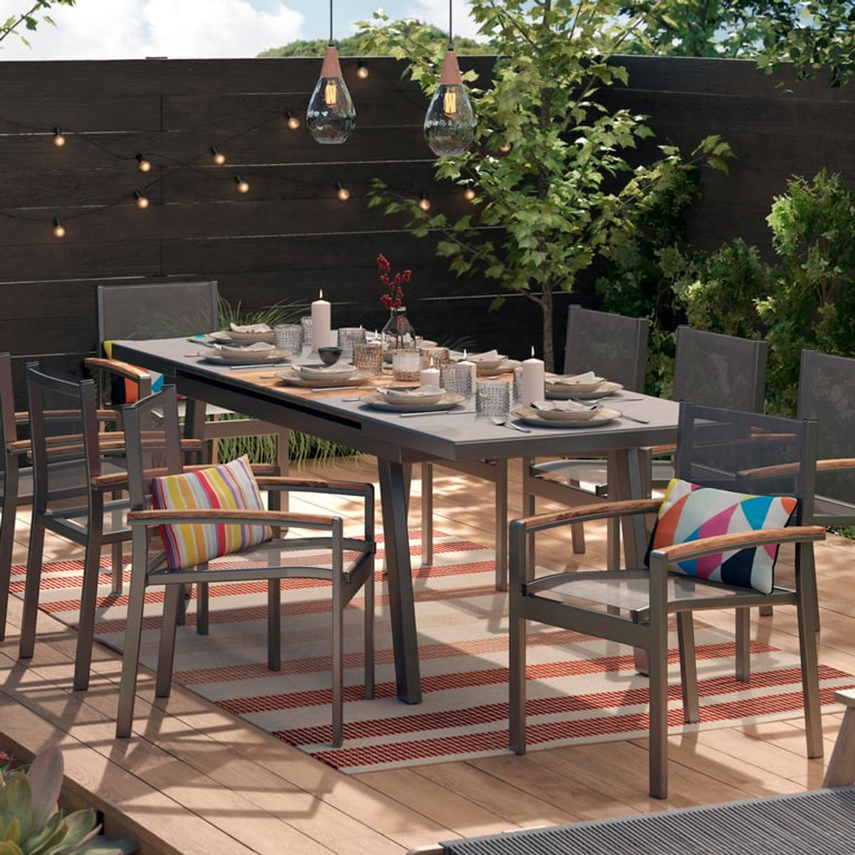 JUST HOME COLLECTION - Juego de Comedor Creta 9 Piezas - Madera teca