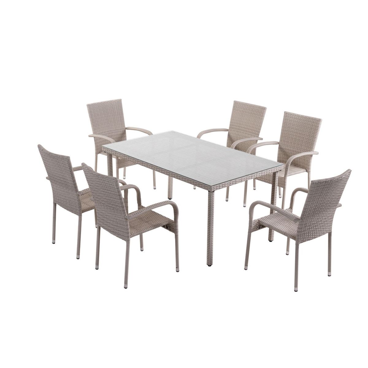 Juego de Comedor Pipa Ratán 6 Personas, marca JUST HOME COLLECTION - Foto 2