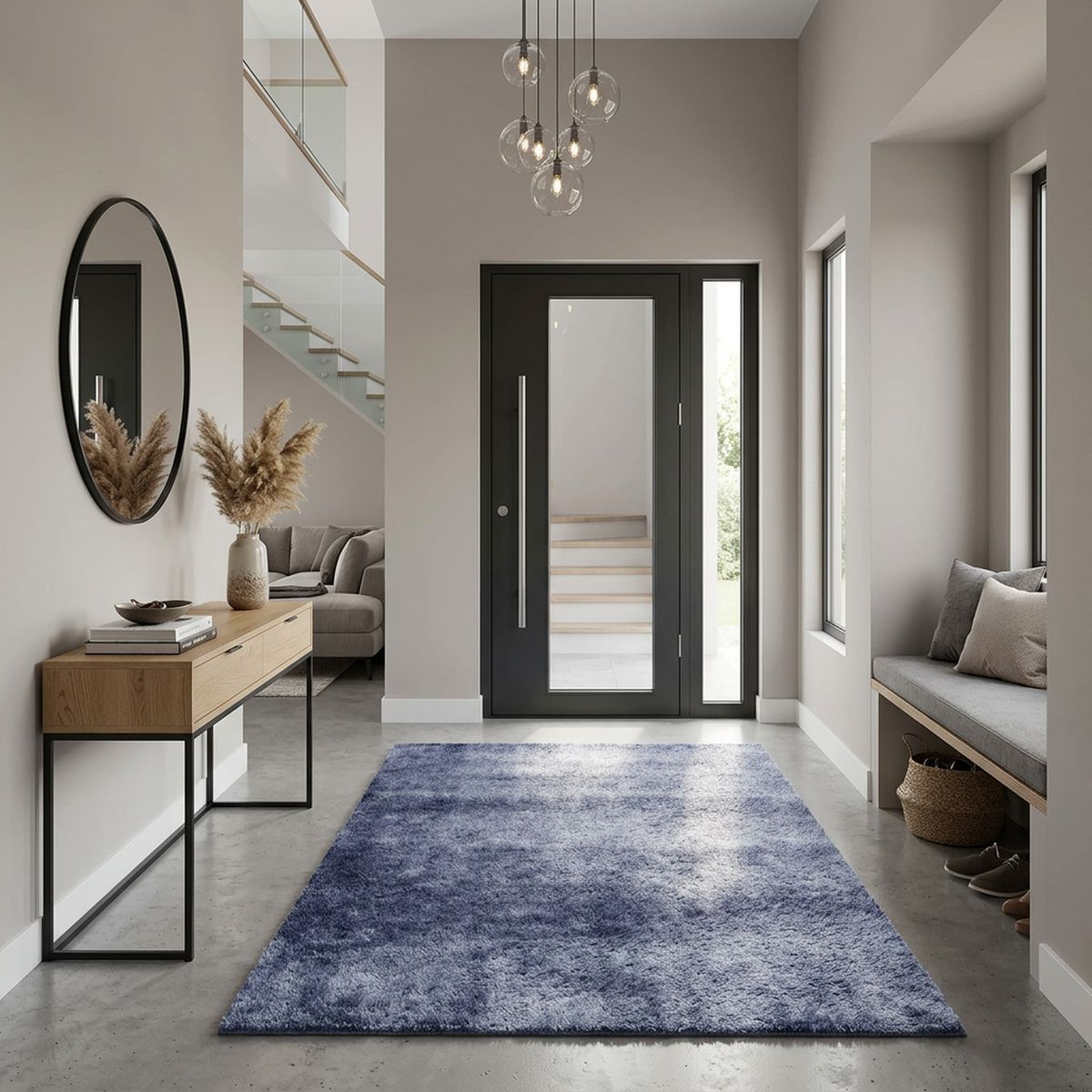 JUST HOME COLLECTION - Alfombra Rectangular Gris Confetti 140x200cm