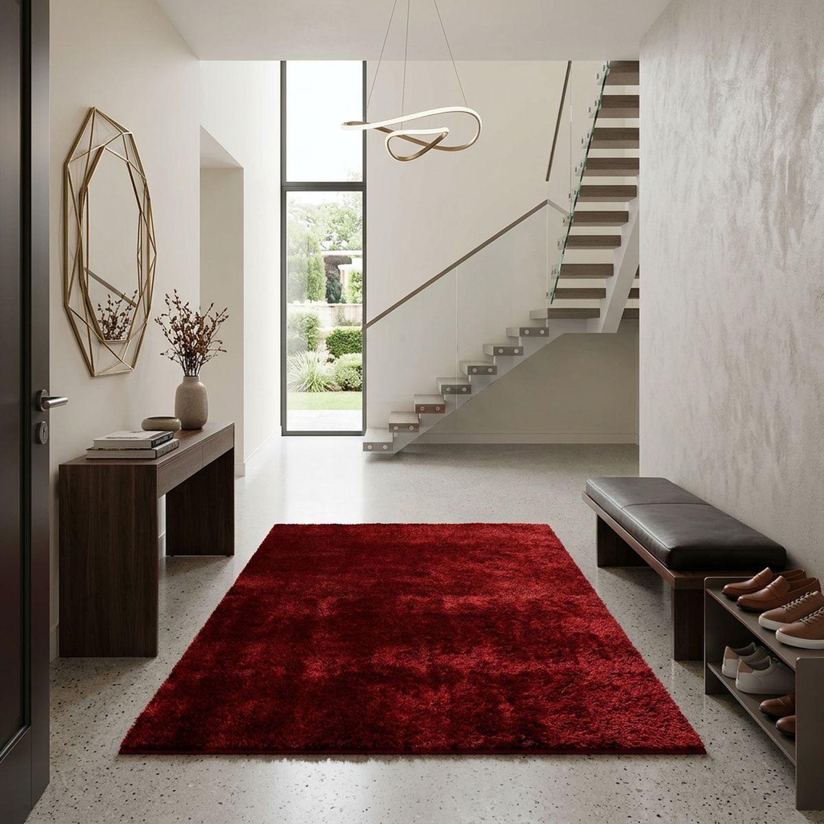 JUST HOME COLLECTION - Alfombra Rectangular Rojo Confetti 140x200cm