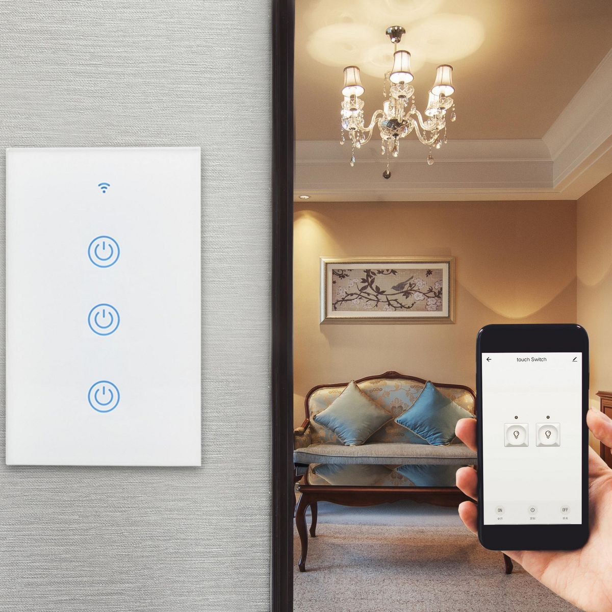 HALUX - Interruptor Triple Smart