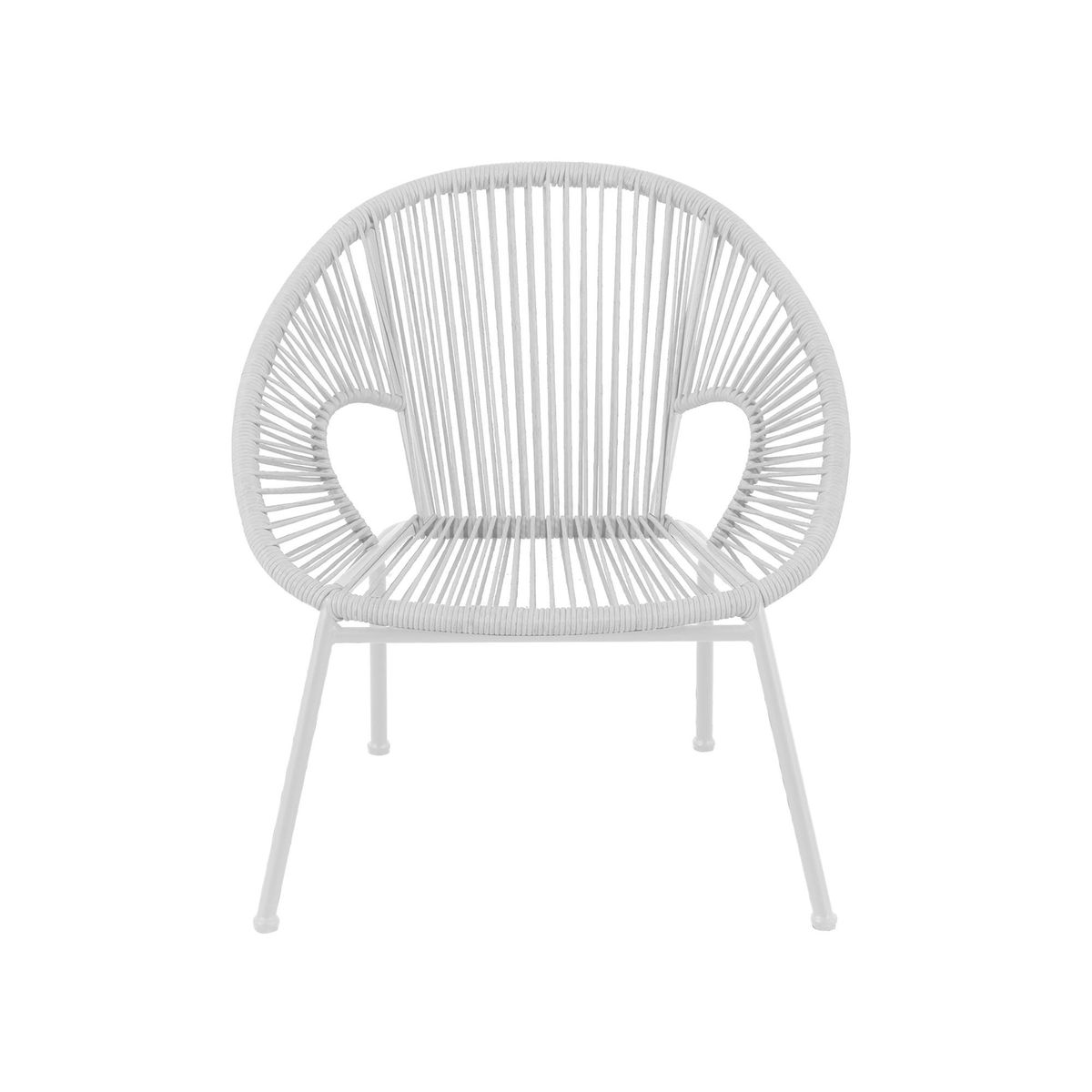 JUST HOME COLLECTION - Sillón Individual Ratán Blanco