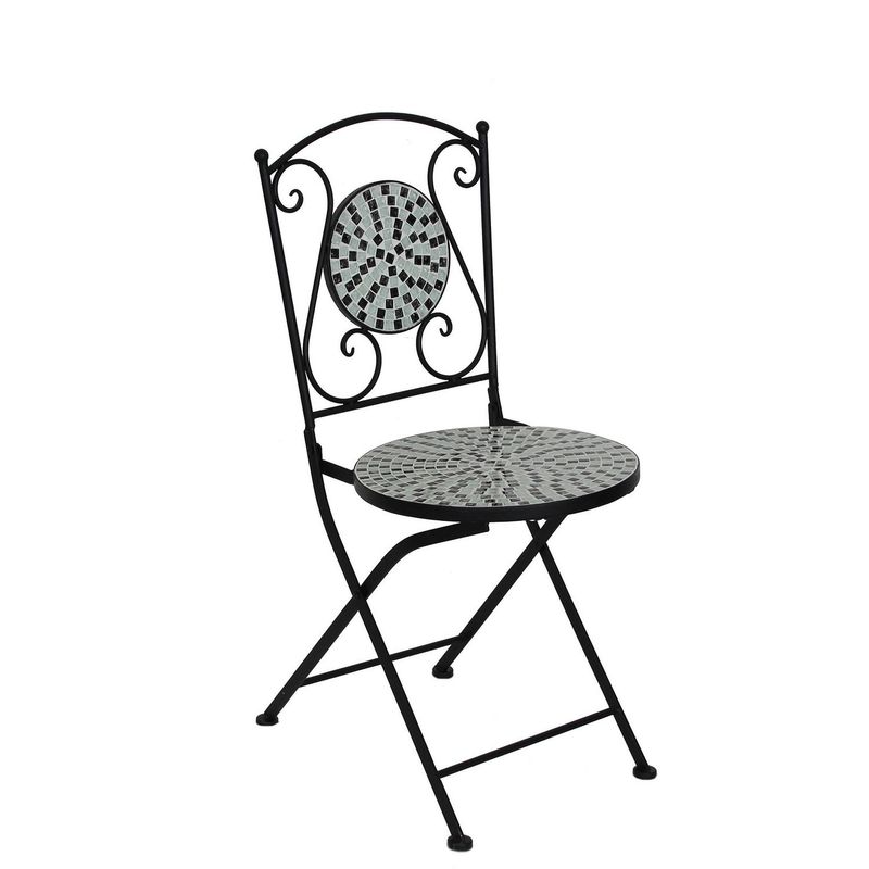 JUST HOME COLLECTION - Silla Mosaico Corcega Glass