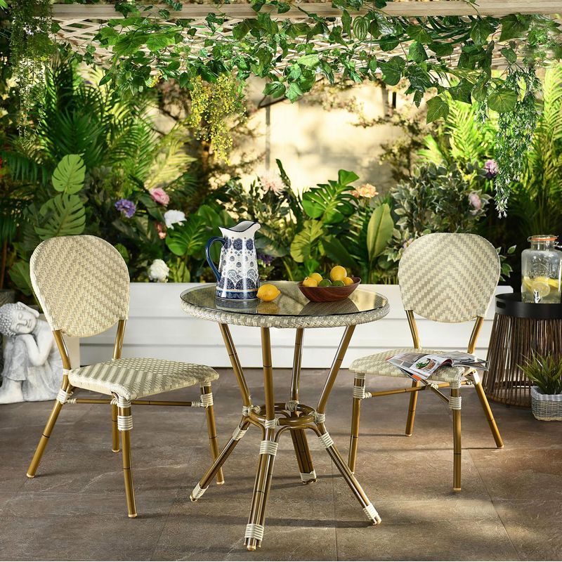 JUST HOME COLLECTION - Mesa Balcón Paris + Silla Terraza Balcón Paris