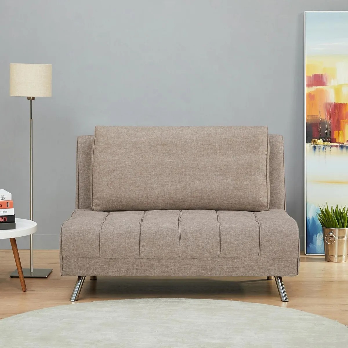 JUST HOME COLLECTION - Sofá Cama 2 Cuerpos Monaco Beige