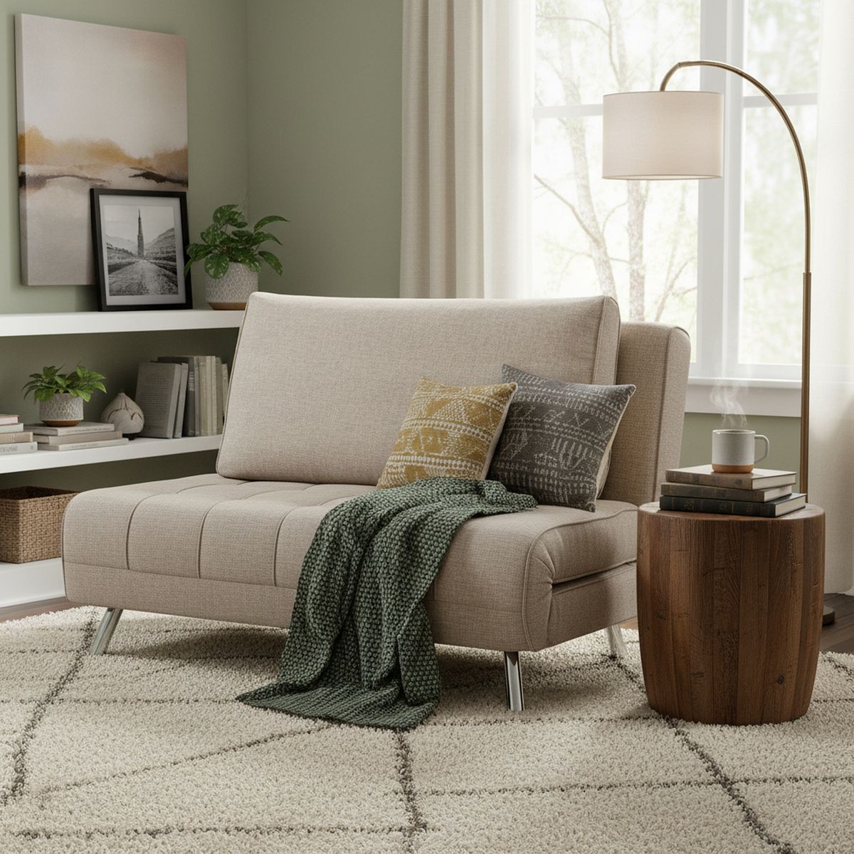 JUST HOME COLLECTION - Sofá Cama 2 Cuerpos Monaco Beige