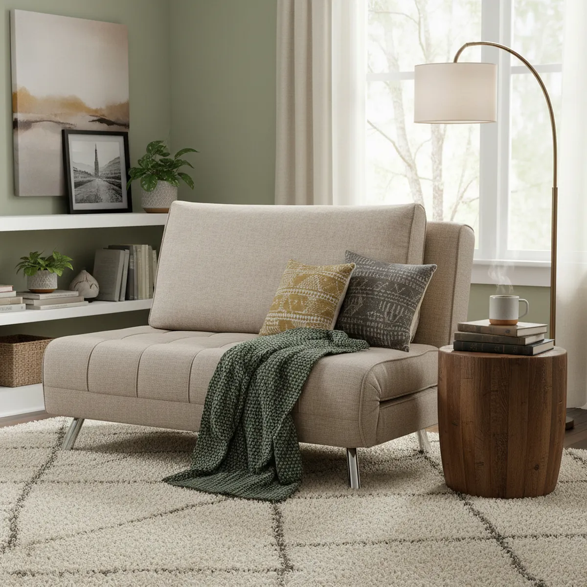 JUST HOME COLLECTION - Sofá Cama 2 Cuerpos Monaco Beige