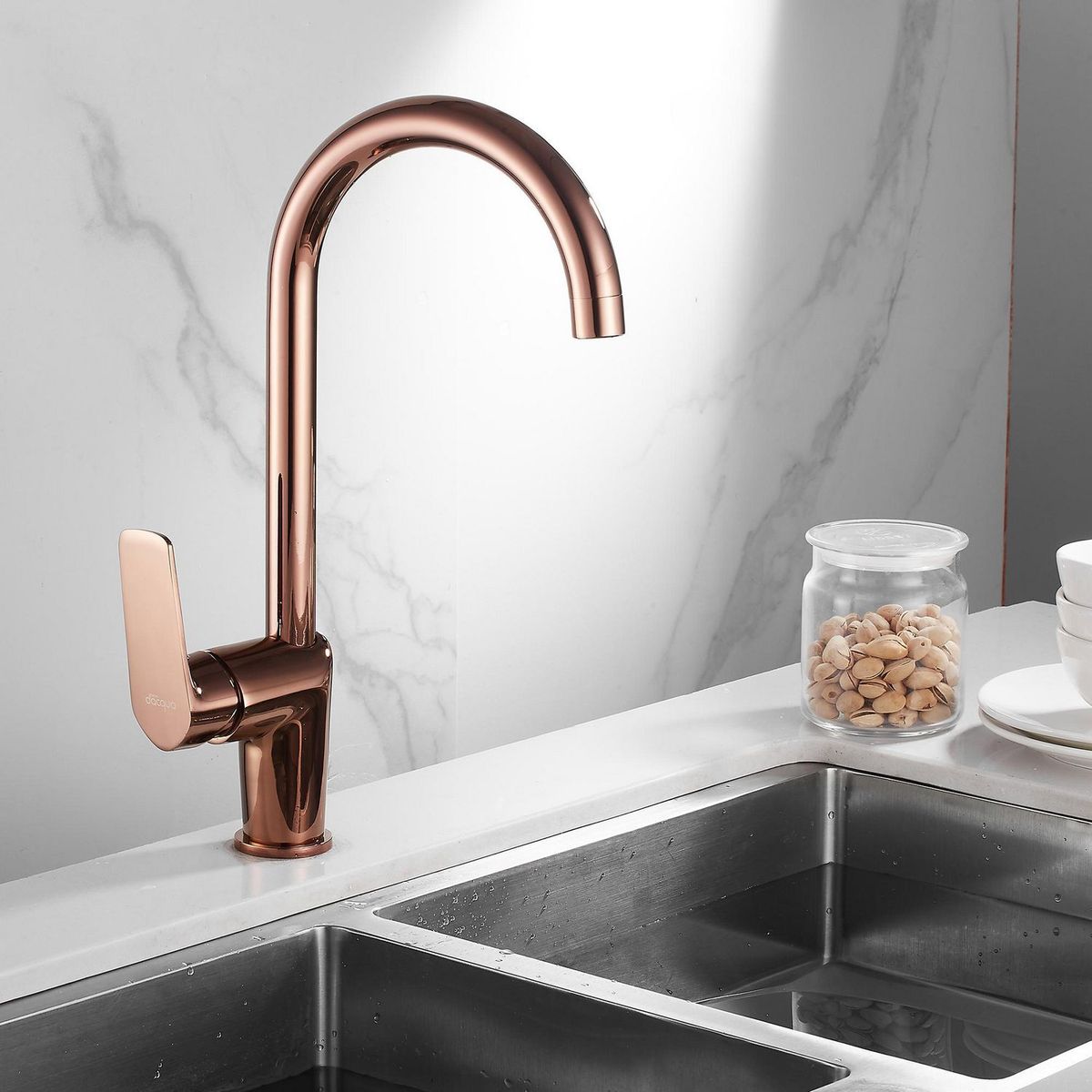 SENSI DACQUA - Monomando Cocina Rose Gold Lucena