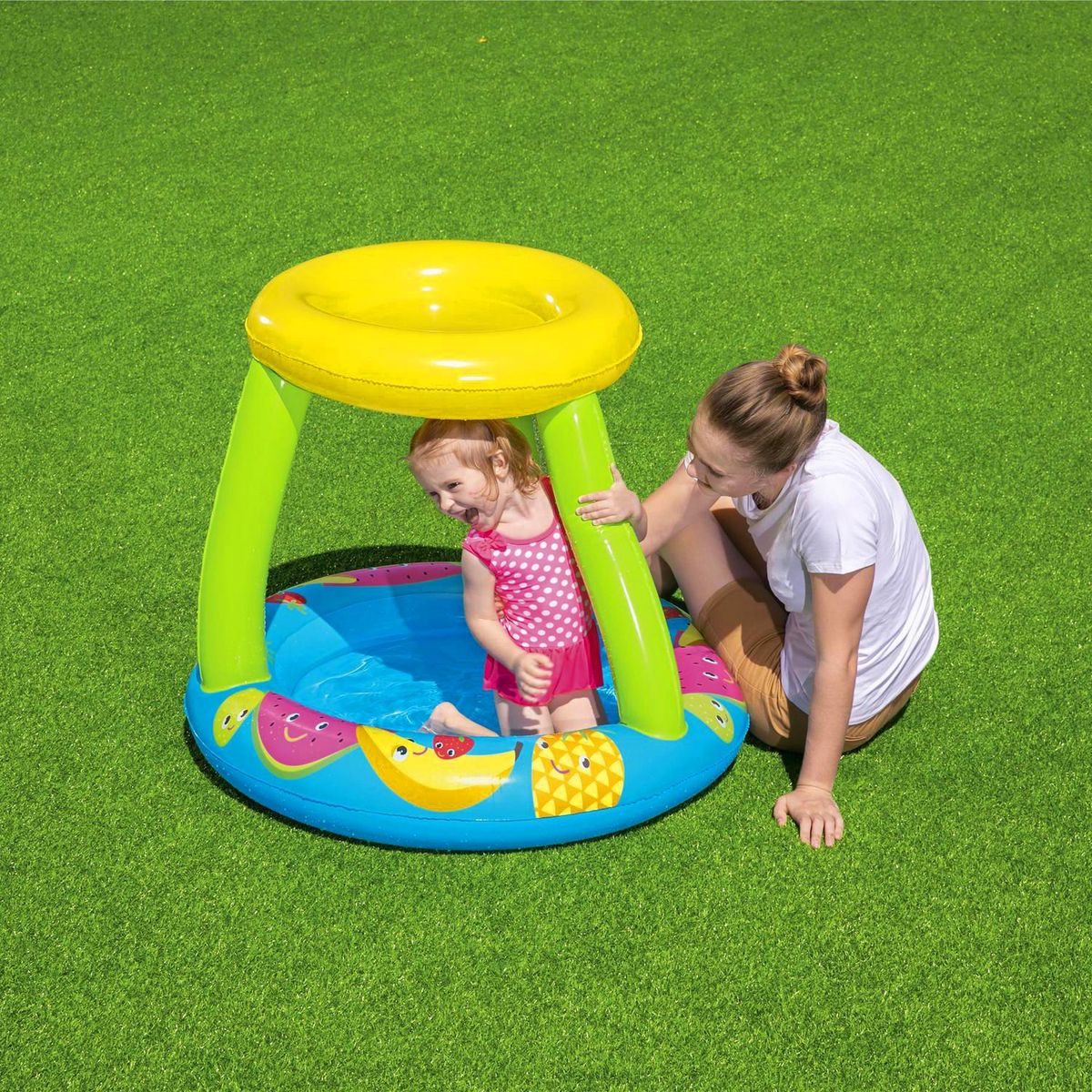 BESTWAY - Piscina Inflable 94x89x79 Frutas con Techo
