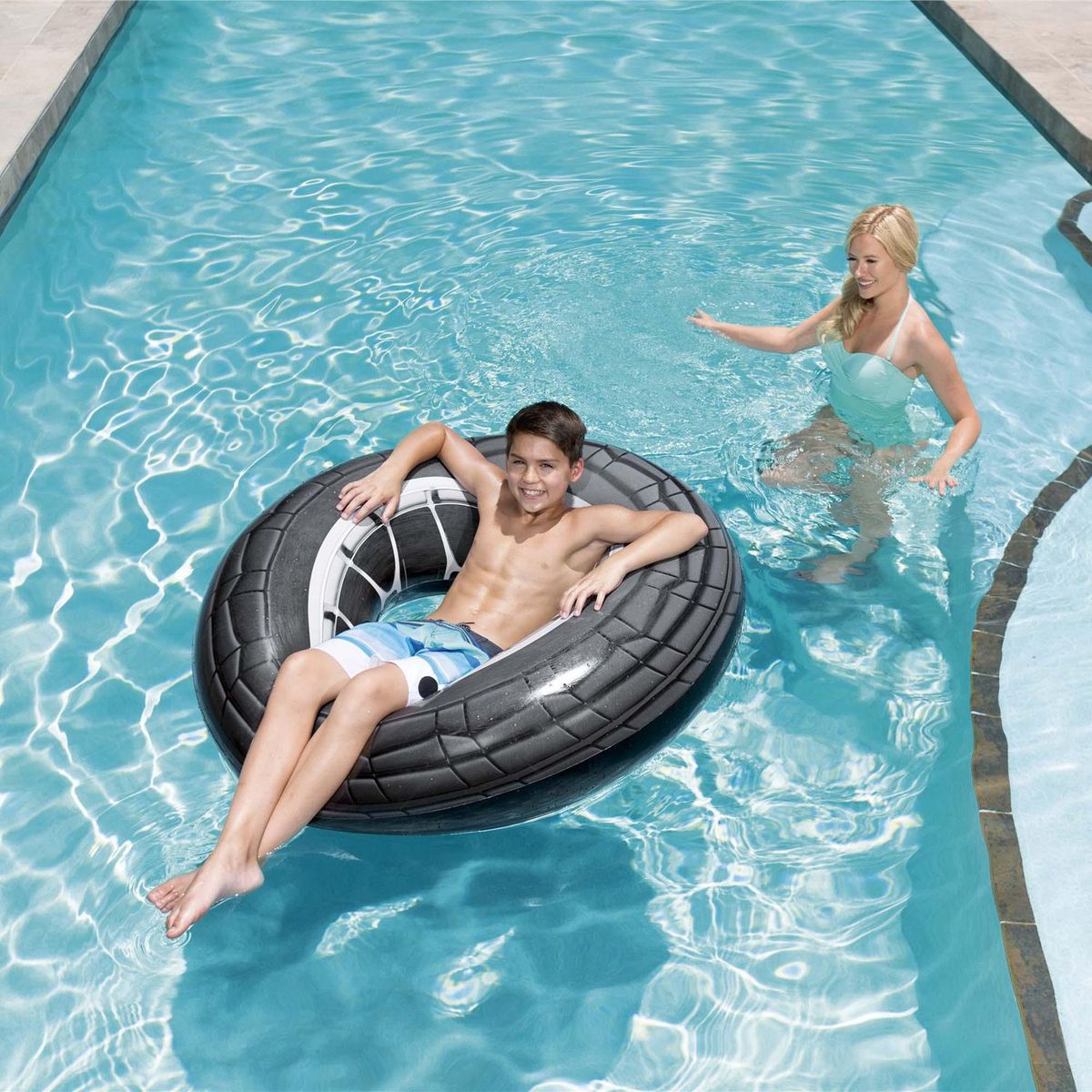 BESTWAY - Flotador de Aro 119 cm Llanta