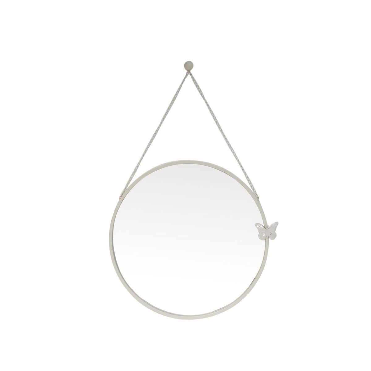 HOMY - Espejo con Cuerda Calais Blanco 61cm