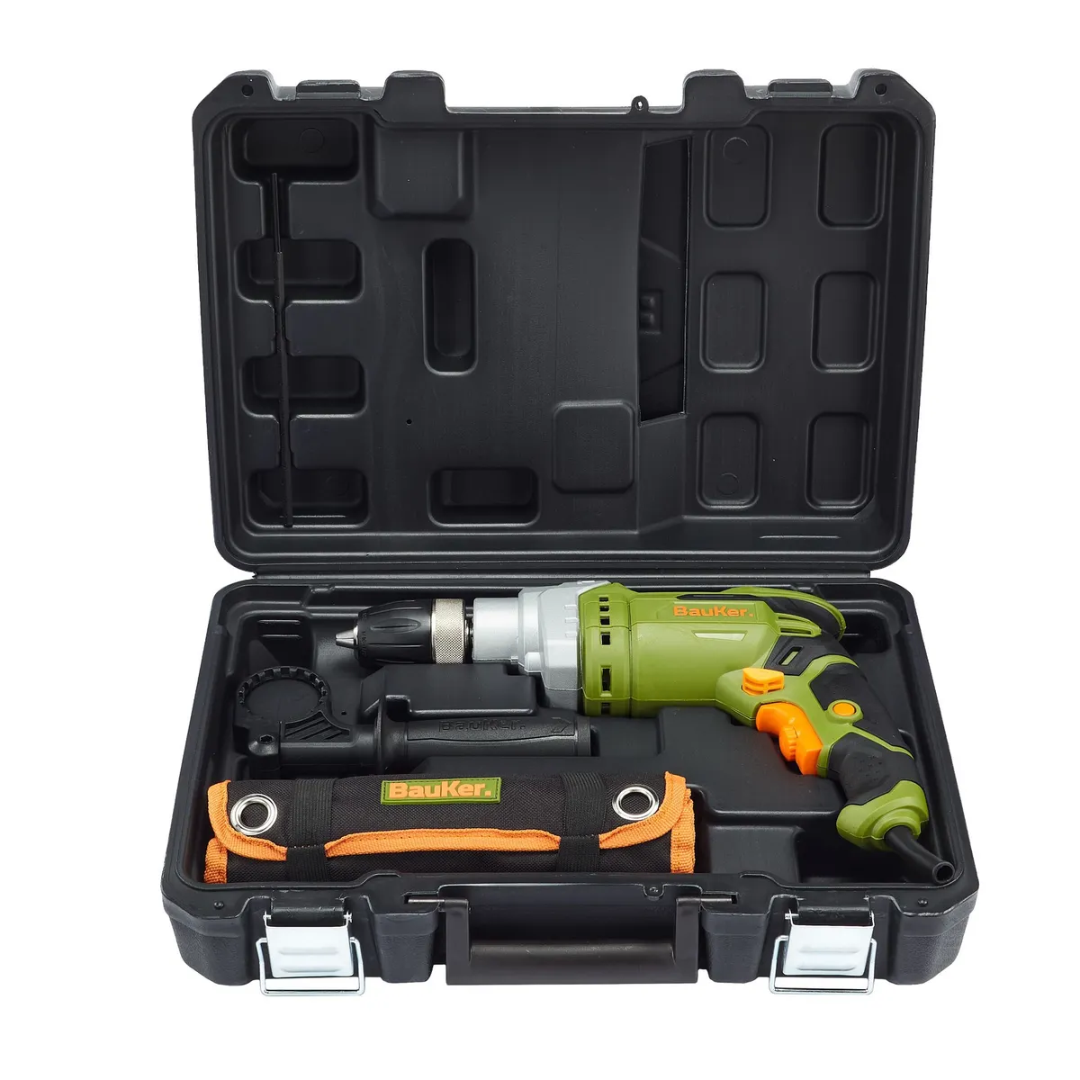 BAUKER - Taladro Percutor Eléctrico Bauker 13mm 900W + 73 Accesorios