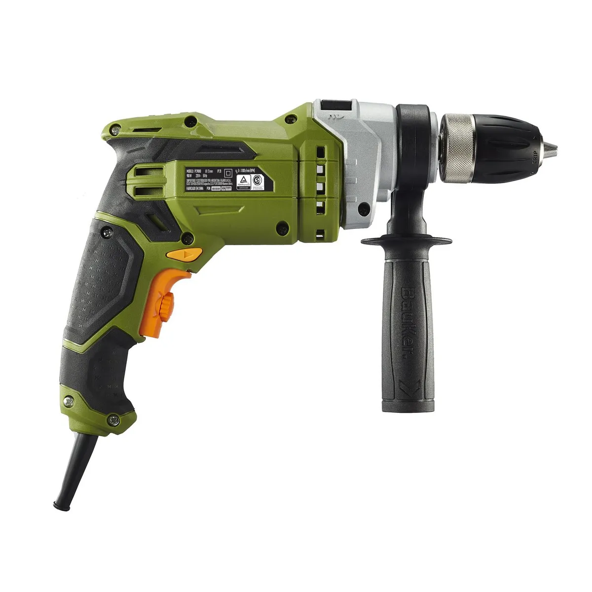 BAUKER - Taladro Percutor Eléctrico Bauker 13mm 900W + 73 Accesorios