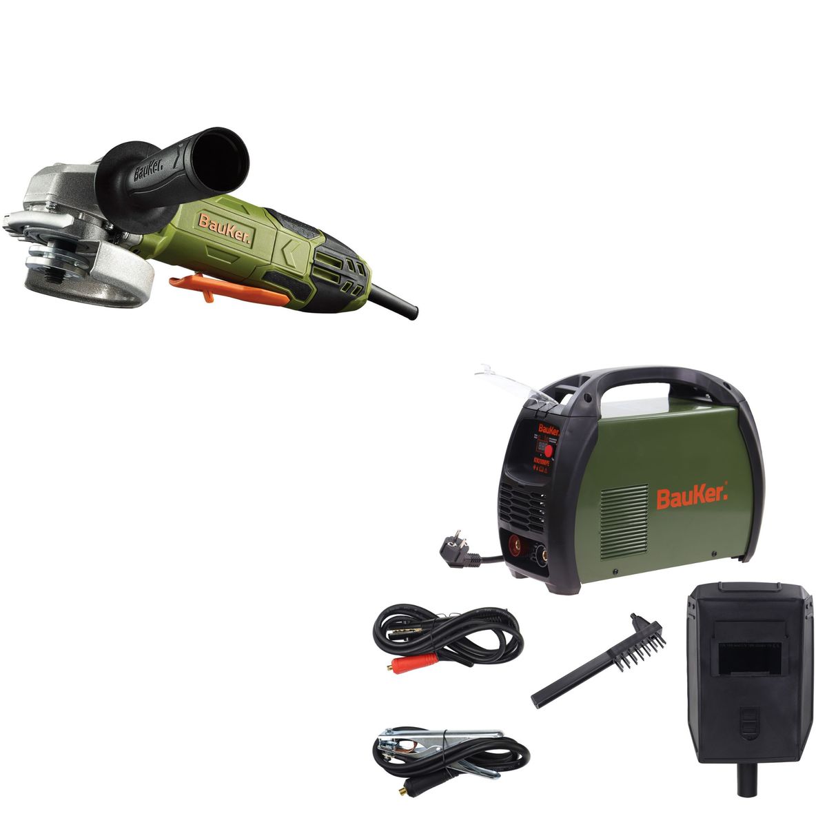 BAUKER - Esmeril Angular Bauker 4 1/2" 820W + Soldadora Inversor 200AMP 220VP