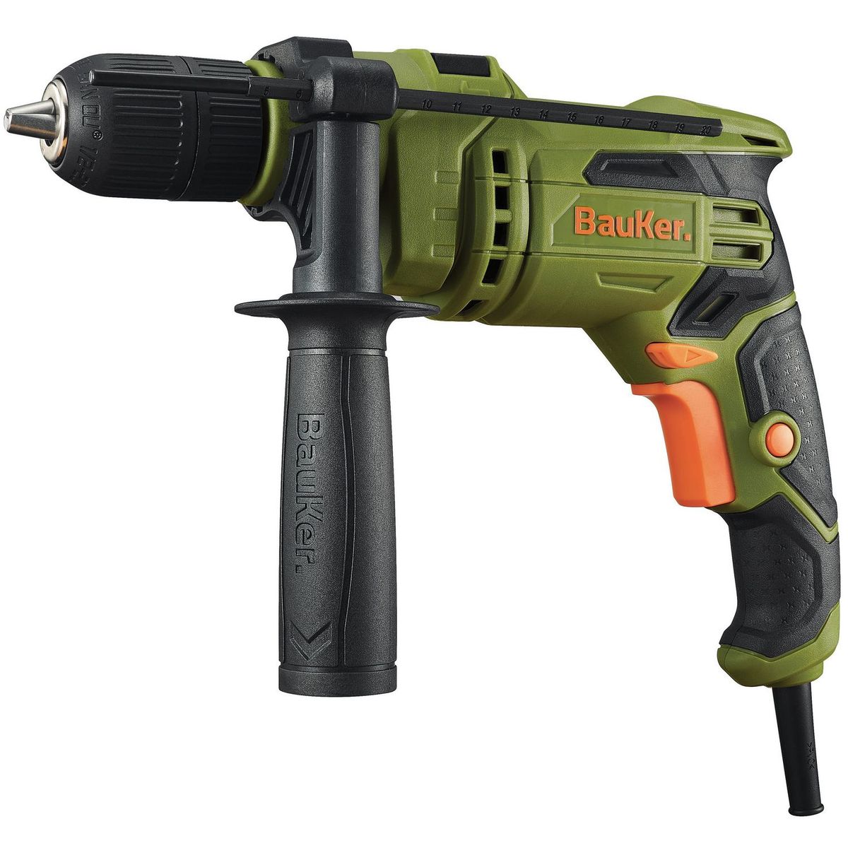 BAUKER - Set Taladro Eléctrico Bauker 10 mm 650W