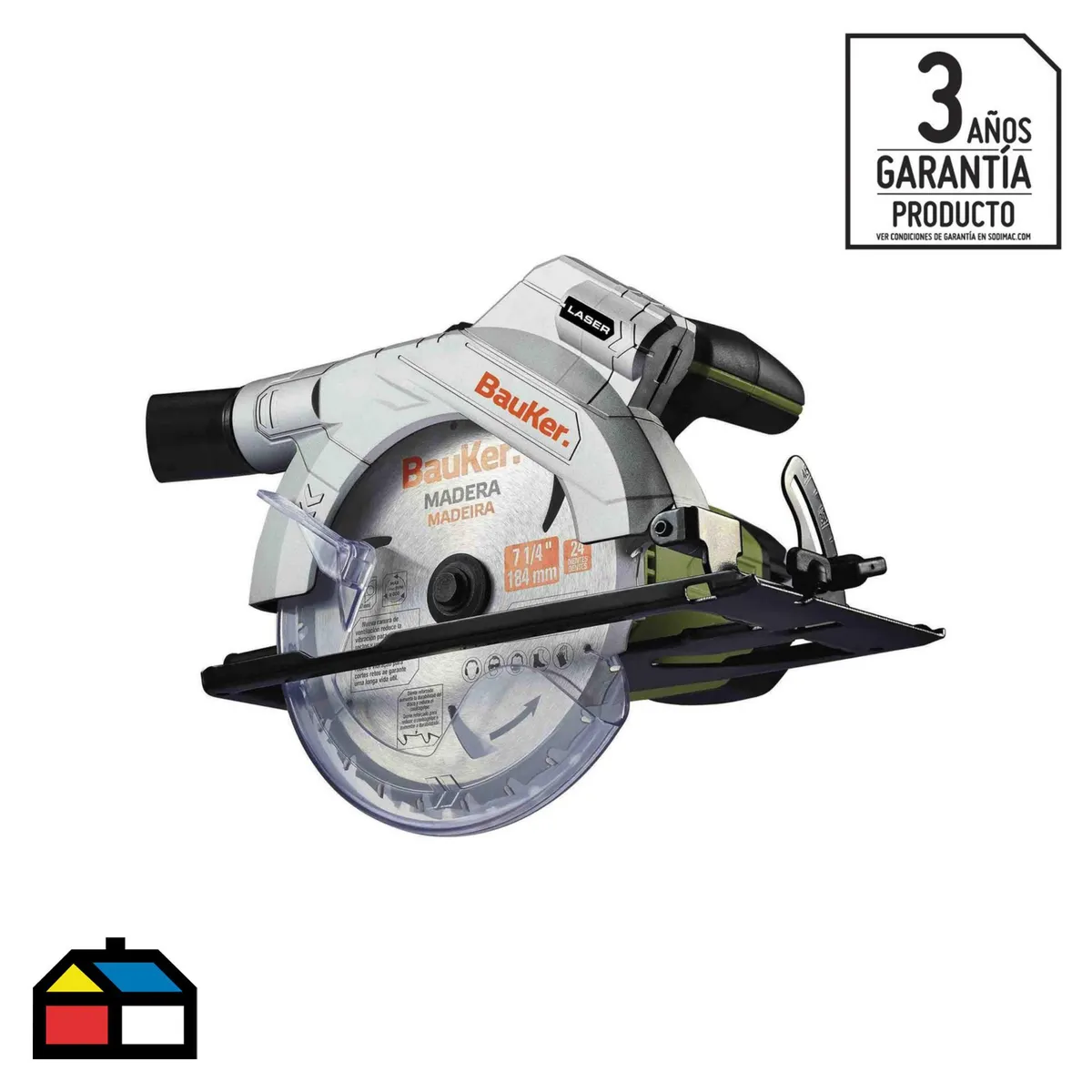 BAUKER - Sierra Circular Bauker Eléctrica 7 1/4" 1300W