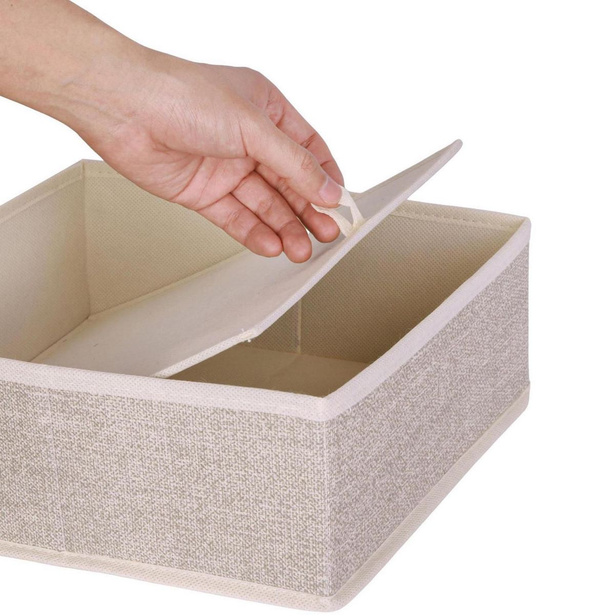 JUST HOME COLLECTION - Caja de Tela con Asa 20x37x27cm