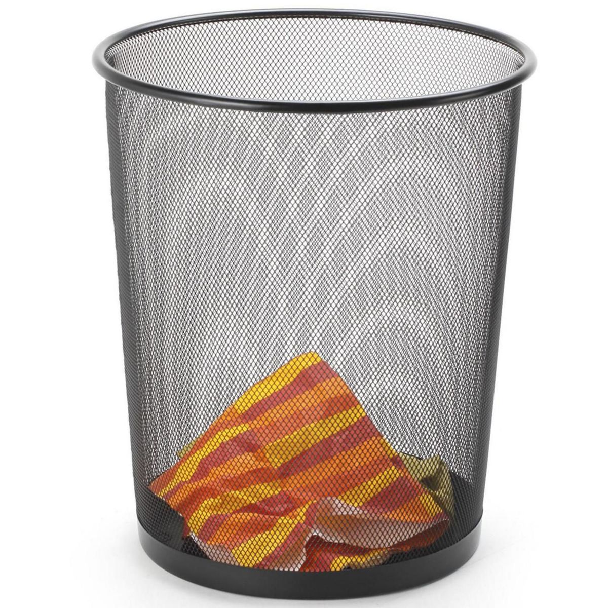 JUST HOME COLLECTION - Papelera Oficina Malla Negra 13L