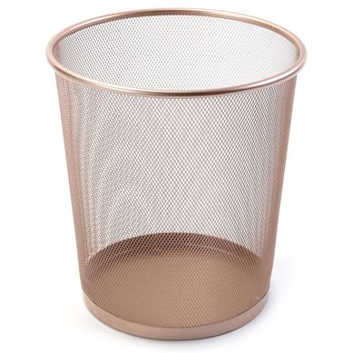 Papelera Oficina Malla Oro Rosa 13L