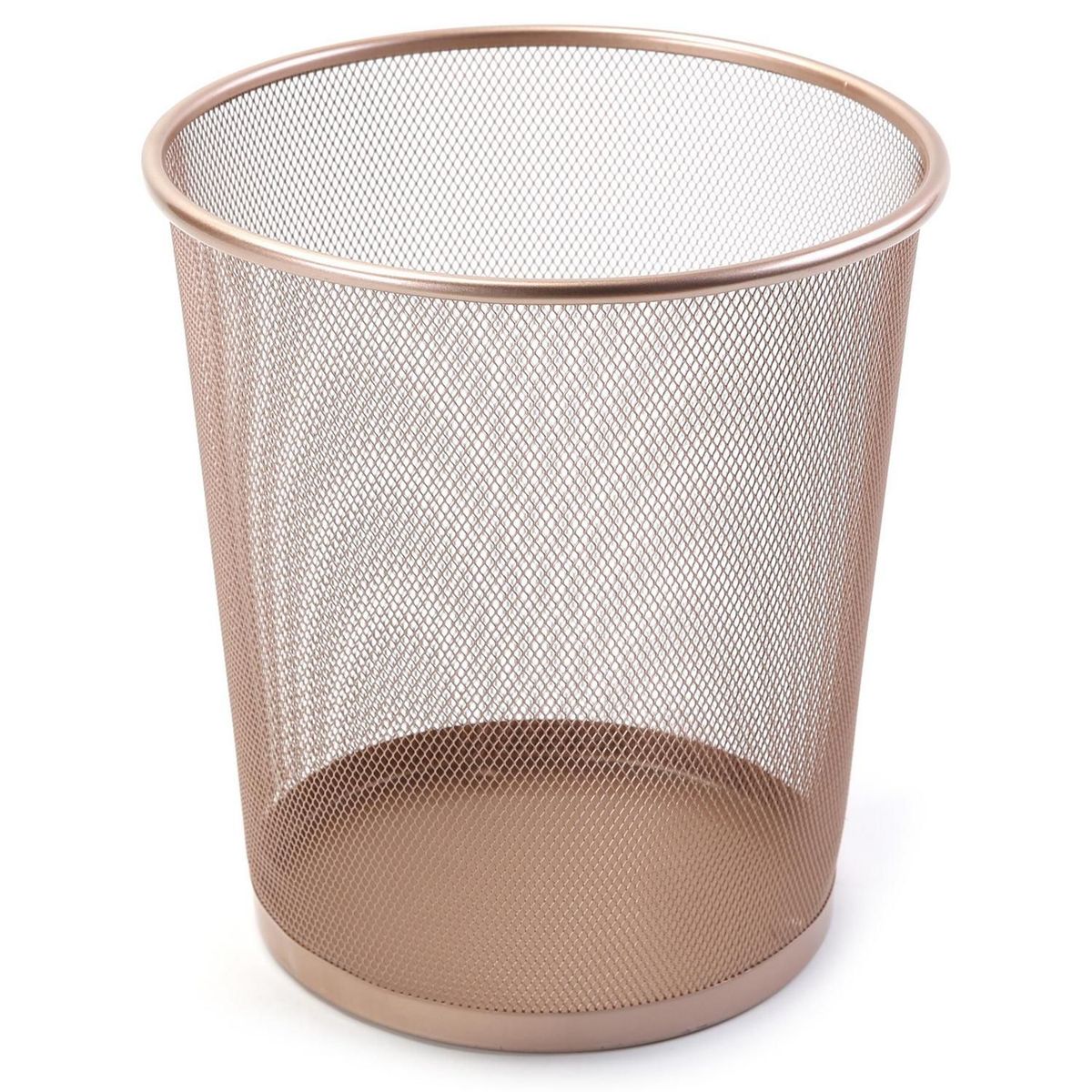 JUST HOME COLLECTION - Papelera Oficina Malla Oro Rosa 13L