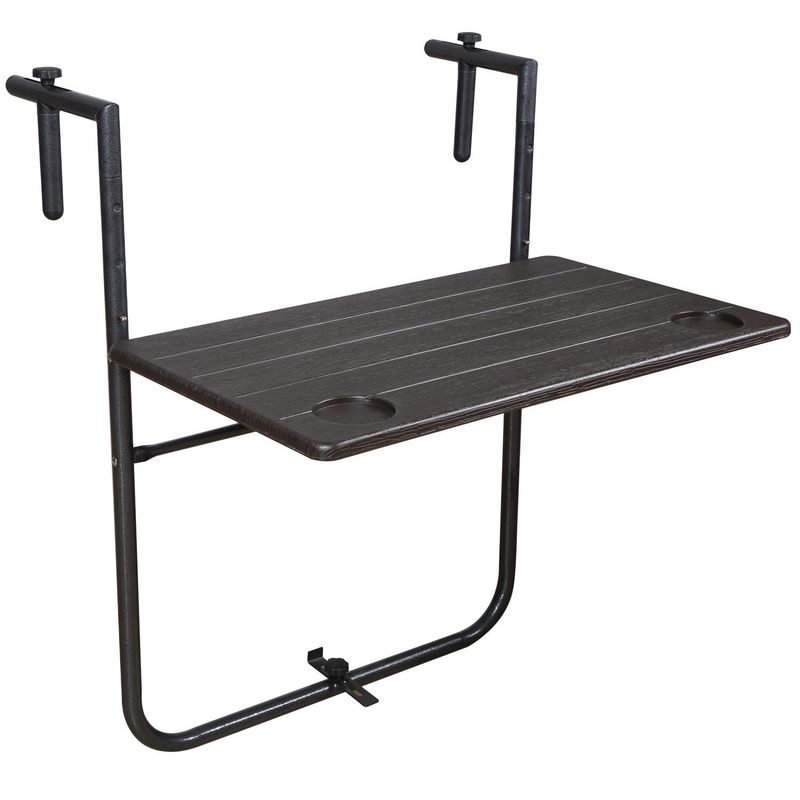 JUST HOME COLLECTION - Mesa Plegable de Balcón Look Madera