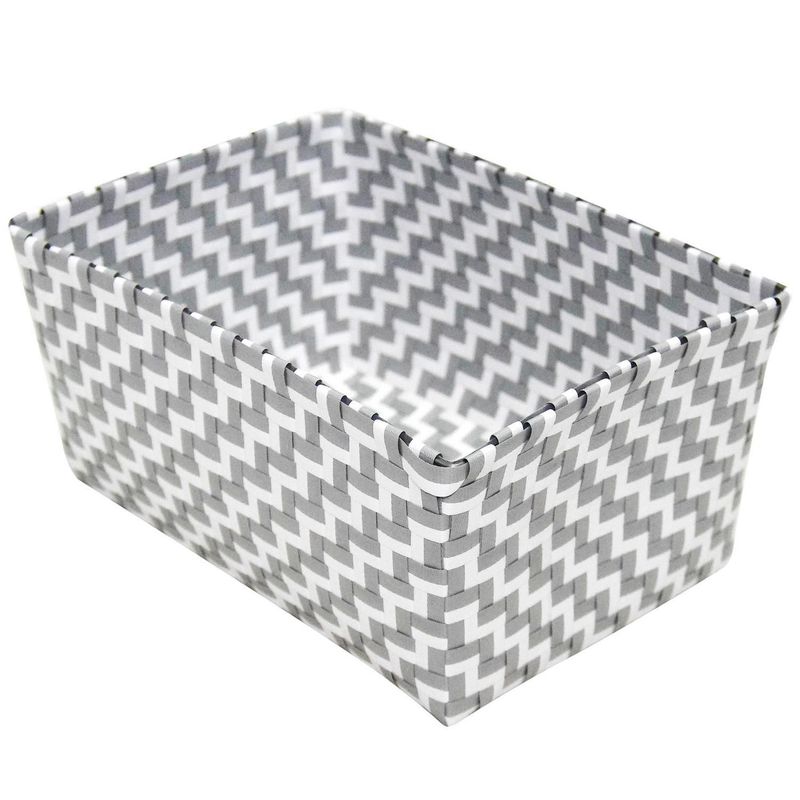 JUST HOME COLLECTION - Canasto Tejido Rectangular Gris