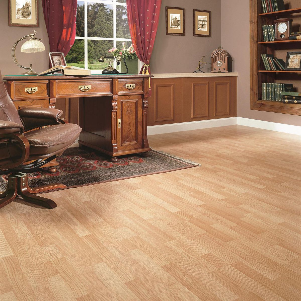 KARSON - Piso Laminado Beige Mate 6mm