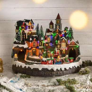 Villa Musical LED sin Bater�a Navidad 40cm