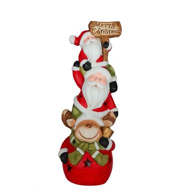 Santa Reno Snow LED 61cm