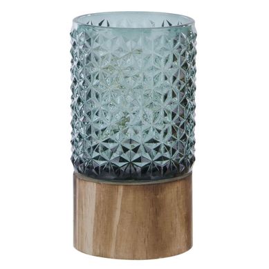 Vaso Decorativo con Luz Azul 15cm Sin Batera