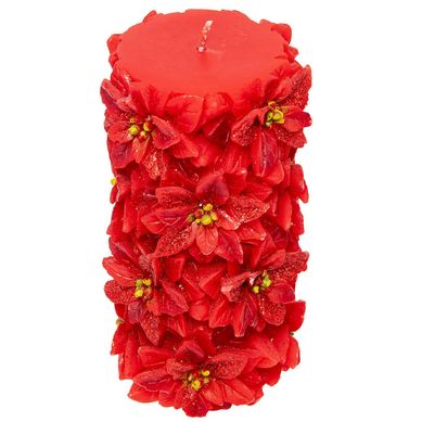 Vela Poinsettia Roja 11cm