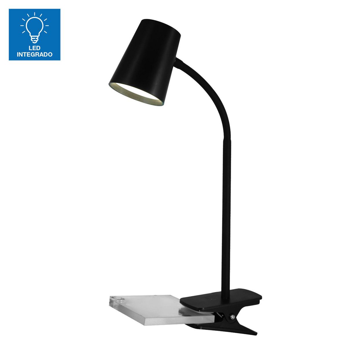 JUST HOME COLLECTION - Lámpara de Escritorio Led Pinza Kiss Negro