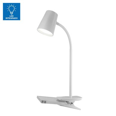 L�mpara de Escritorio Led Pinza Kiss Blanco