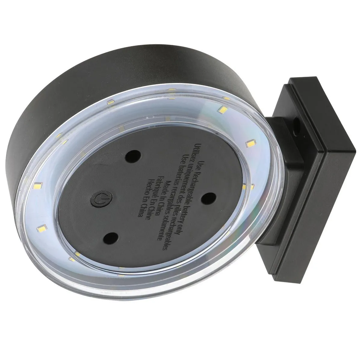 JUST HOME COLLECTION - Aplique Solar Led Astor Luz Blanca Negro Luz Fría