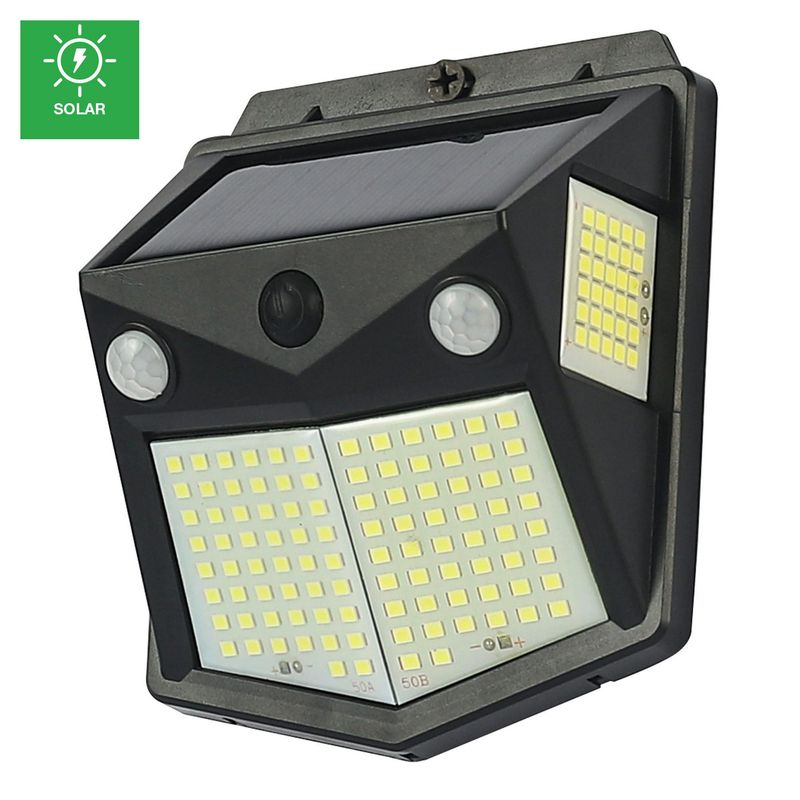 DAIRU - Braquete De Pared Exterior Solar Led Clásico Ip65 Negro