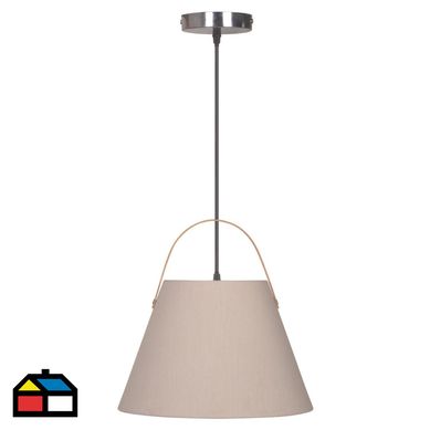 L�mpara Colgante Weir Beige 1L E27