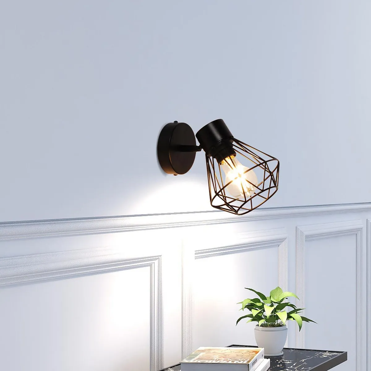 JUST HOME COLLECTION - Aplique Grades Negro 1L E27