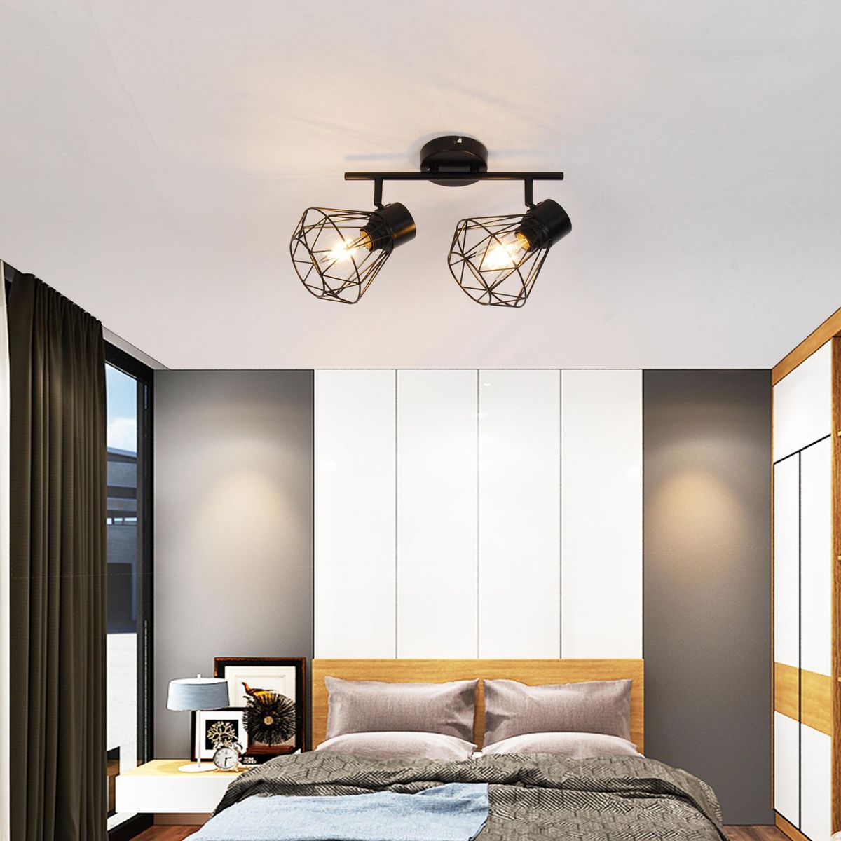 JUST HOME COLLECTION - Barra Grades Negro 2L E27