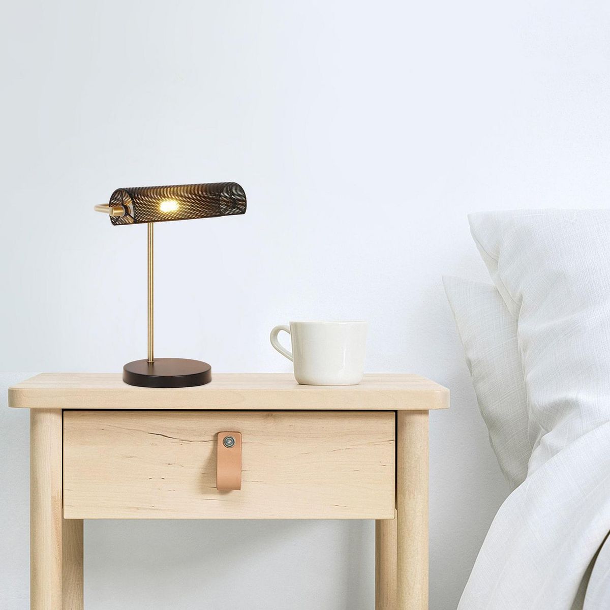 JUST HOME COLLECTION - Lámpara de Mesa Antigua Negra 1L E14