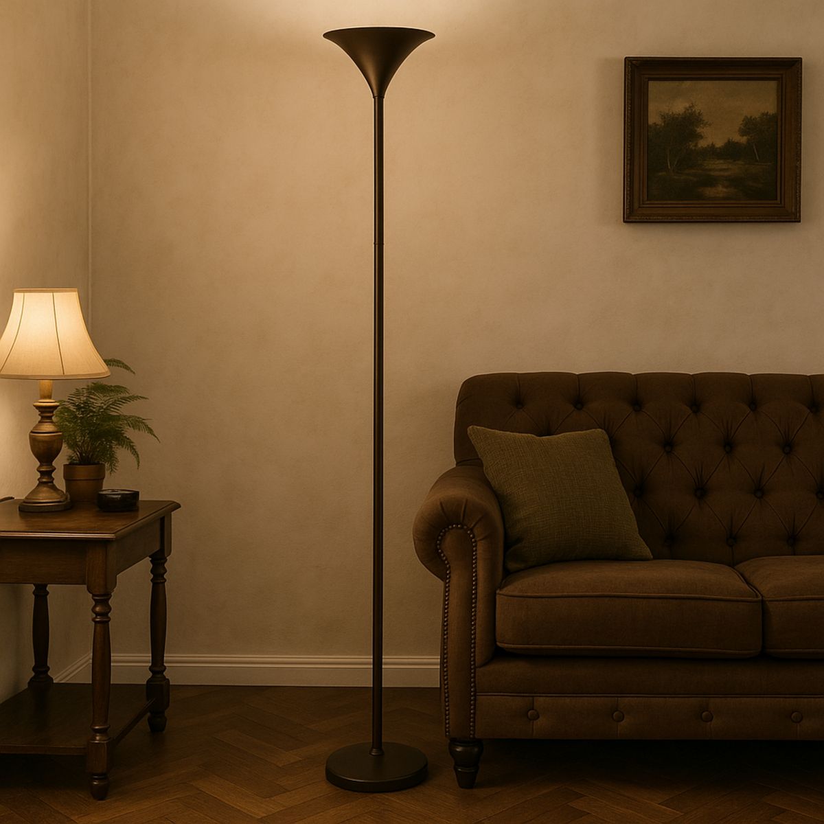 JUST HOME COLLECTION - Lámpara de Pie Metal 1L E27