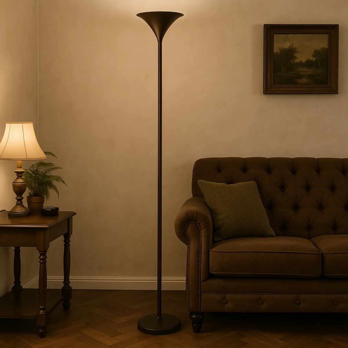 JUST HOME COLLECTION - Lámpara de Pie Metal 1L E27