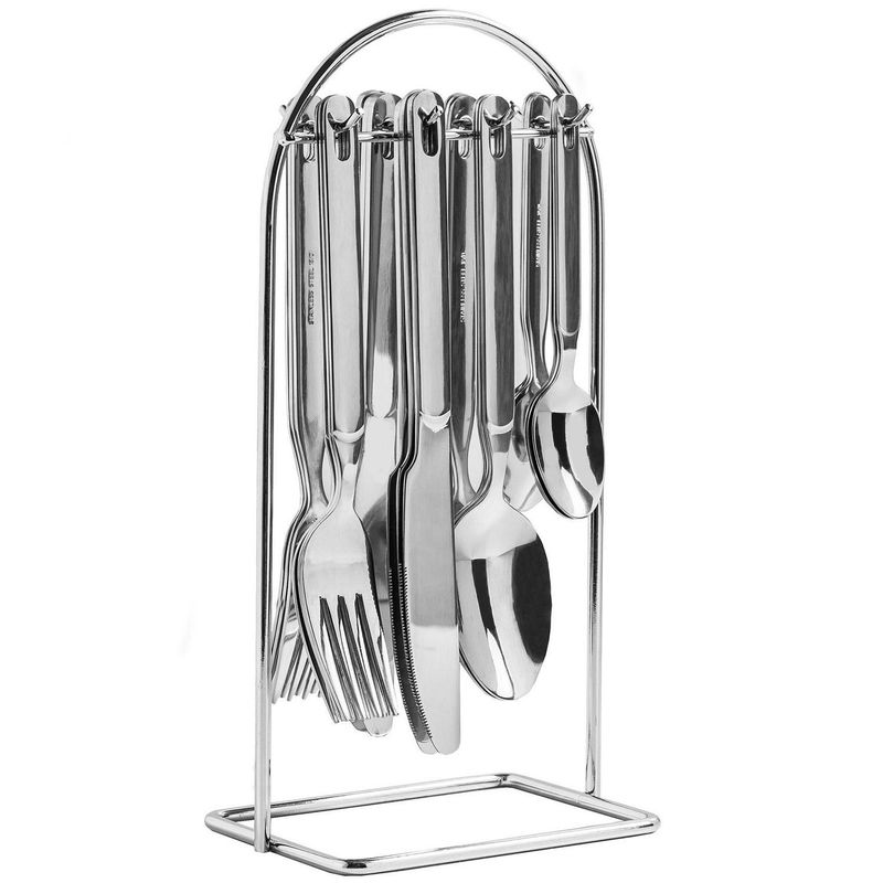 JUST HOME COLLECTION - Cubiertos Homy con Soporte 24 Piezas