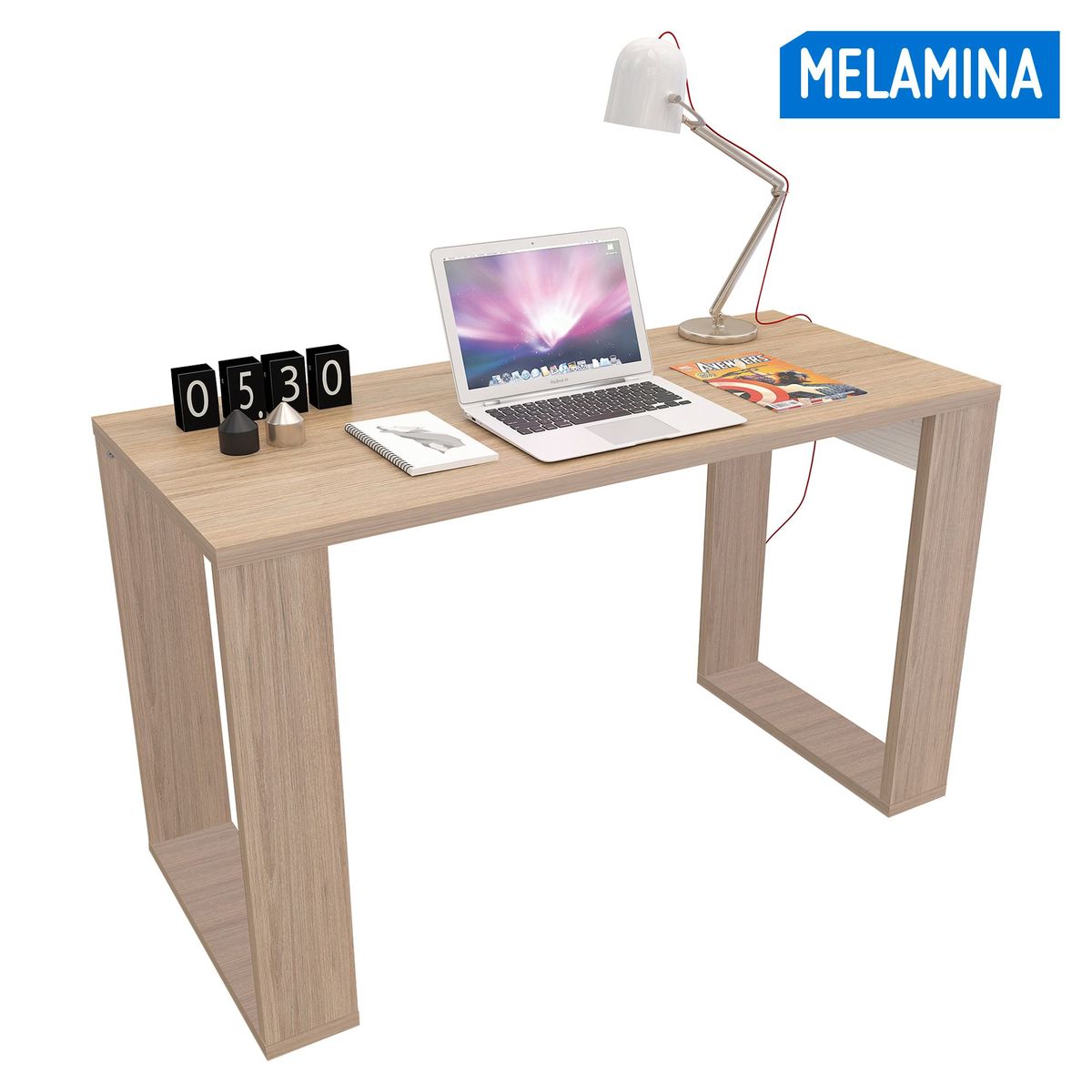 JUST HOME COLLECTION - Escritorio Roble Melamina Quadratta