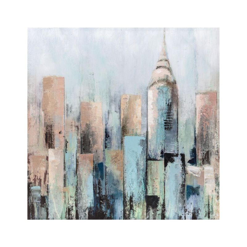 JUST HOME COLLECTION - Cuadro Canvas Cityblue 100X100 CM