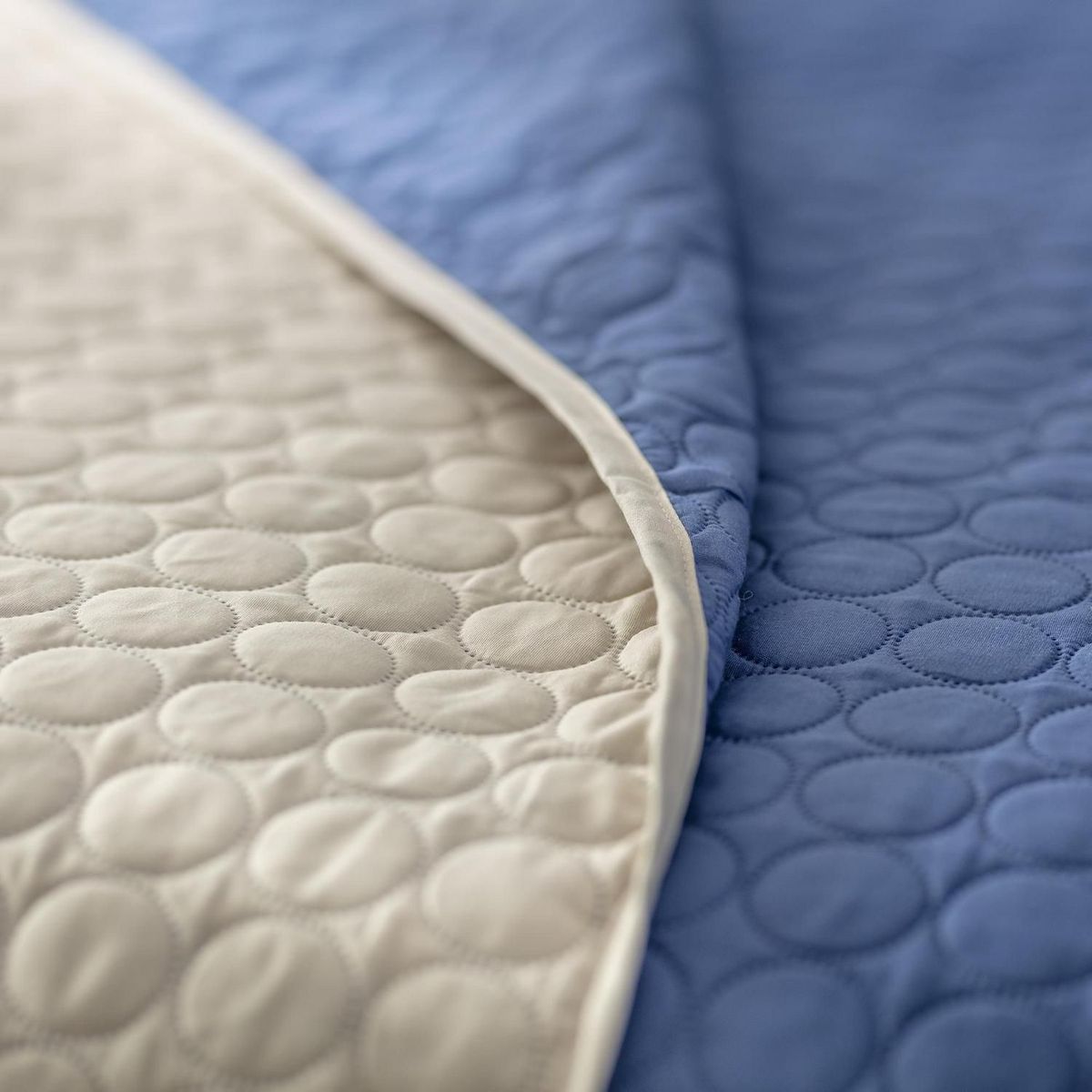 HOMY - Quilt Bicolor Azul/Beige 2 Plazas
